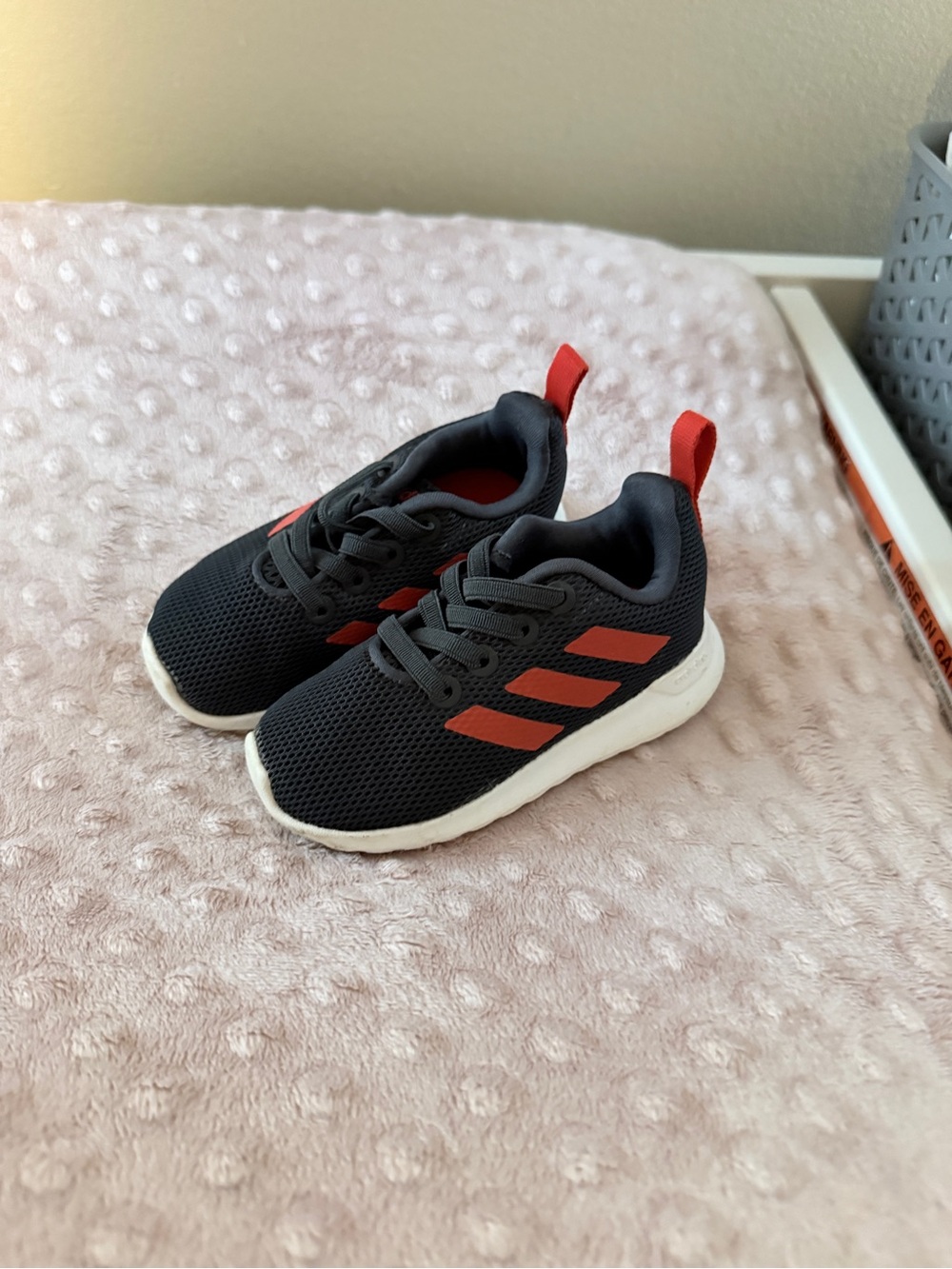 adidas Kids Black and Red Athletic Sneakers